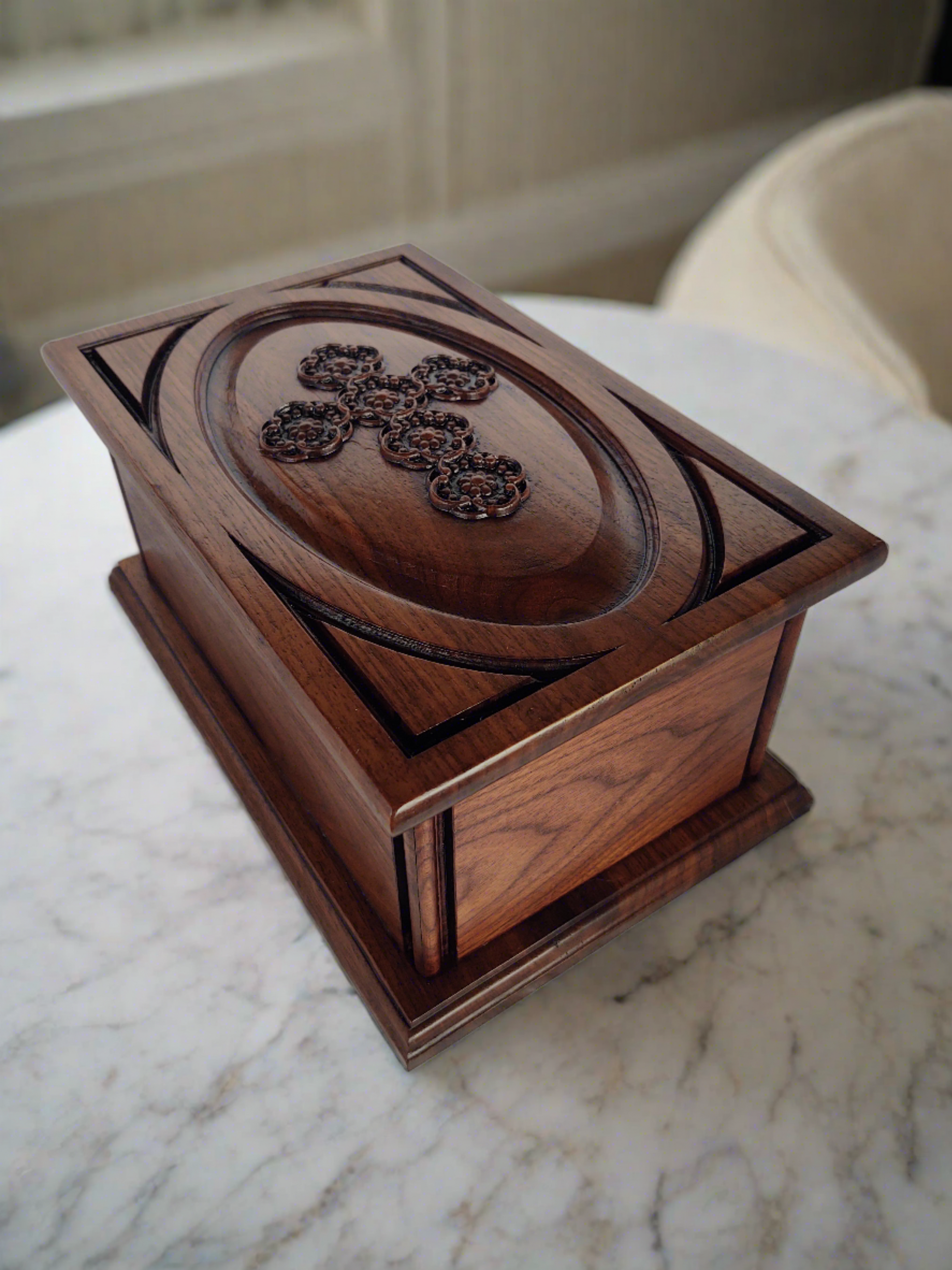 Floral Celtic Cross Urn