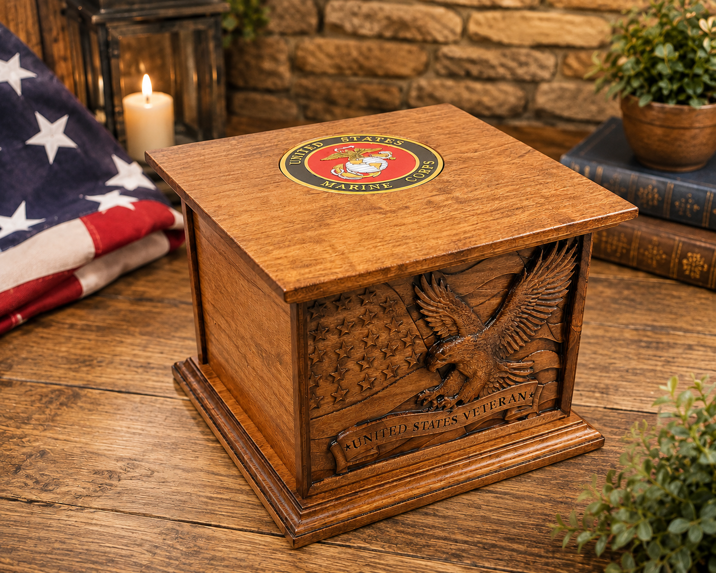United States Marine Corps Veteran Urn for Niche size at Arlington