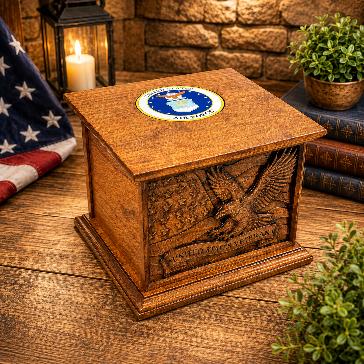 United States Air Force Veteran Urn for Niche size at Arlington