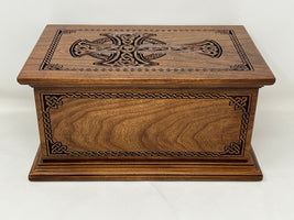 Single images shows the un-inscribed side of the ash urns for humans.