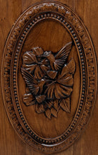 Load image into Gallery viewer, Hummingbird Urn for Human Ashes Carved Flowers and Hummingbirds from Cherry Hardwood
