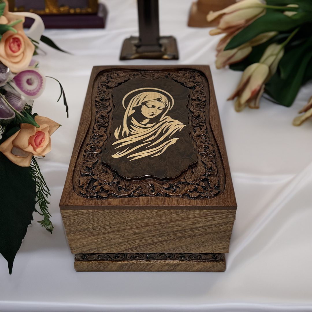 Inlaid Virgin Mary