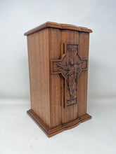 Load image into Gallery viewer, Jesus Ascension Urn for Human Ashes / Jesus Cross Catholic Urn
