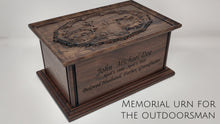 Load image into Gallery viewer, Outdoorsman Cremation Urn for Human Ashes / Urn for Dad and Grandfather
